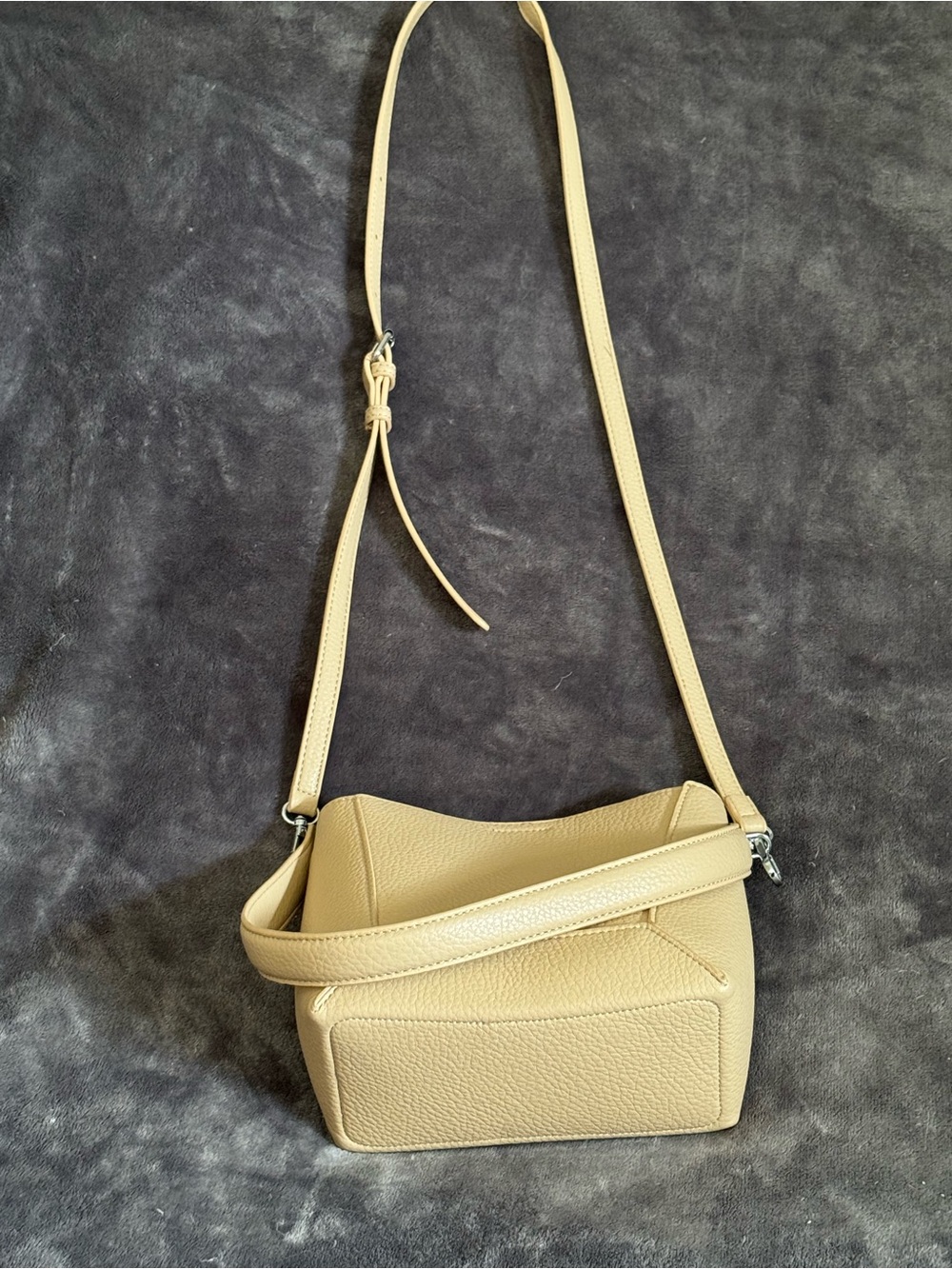 Women's Beige Annika Kraft Crossbody Bag - Minimalist Neutral Shoulder Bag